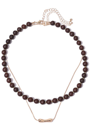 Coconut Bead Necklace Set