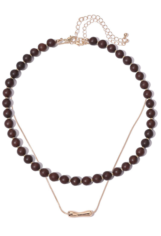 Coconut Bead Necklace Set