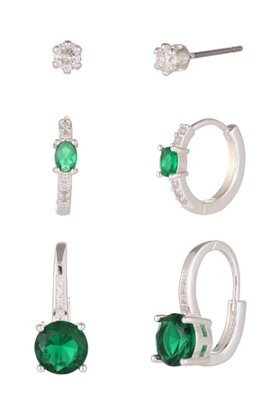Emerald Cubic Zirconia Earrings