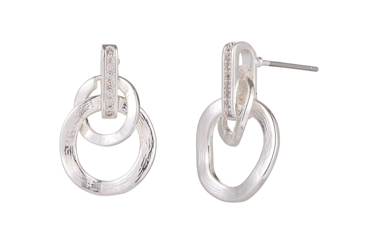 Cubic Zirconia Hoop Earrings