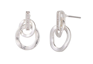 Cubic Zirconia Hoop Earrings