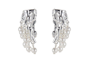 Pearl Detail Abstract Earrings