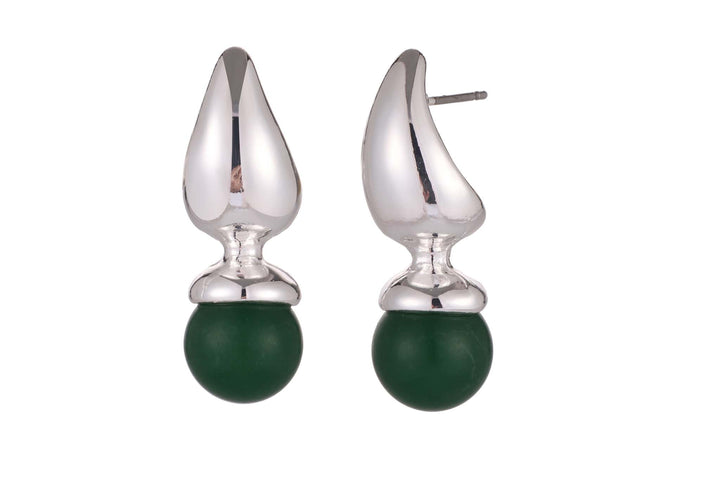 Emerald Accent Teardrop Earring