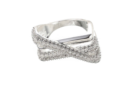 Hyperbola Cubic Zirconia Ring