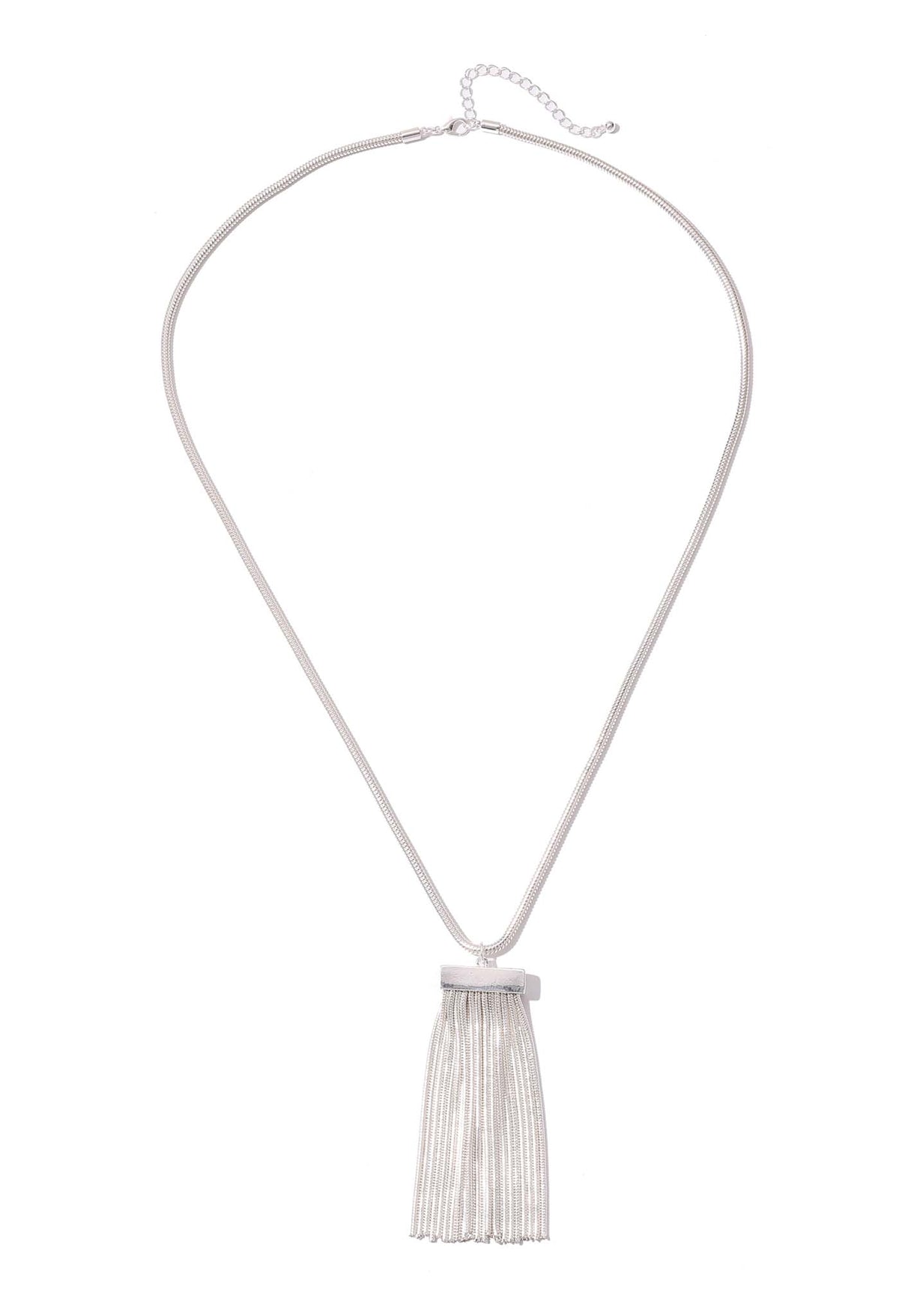 Silver Fringe Detail Pendant