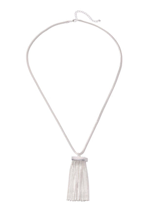 Silver Fringe Detail Pendant
