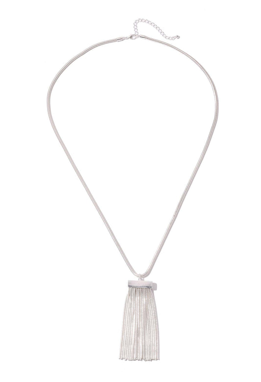 Silver Fringe Detail Pendant