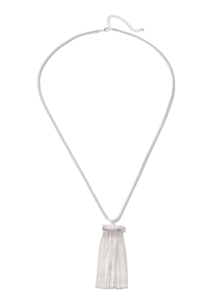 Silver Fringe Detail Pendant
