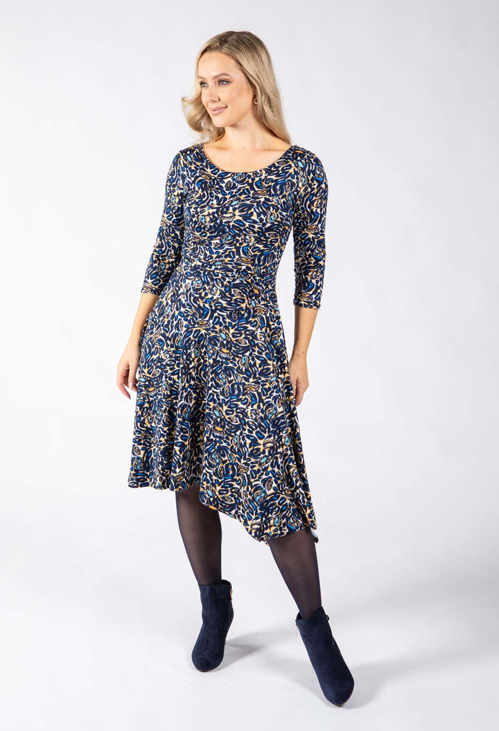 Clio Abstract Print Midi Dress