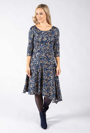 Clio Abstract Print Midi Dress