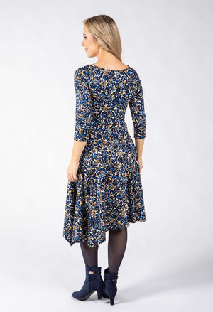 Clio Abstract Print Midi Dress