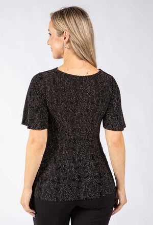 Johan Side Tie Metallic Top