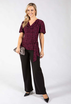 Johan Side Tie Metallic Top