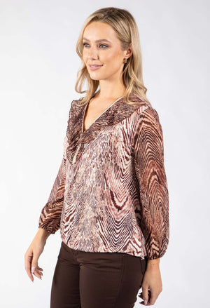Cava Animal Print Blouse