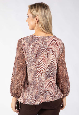 Cava Animal Print Blouse