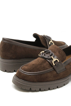 Faux Suede Penny Loafer
