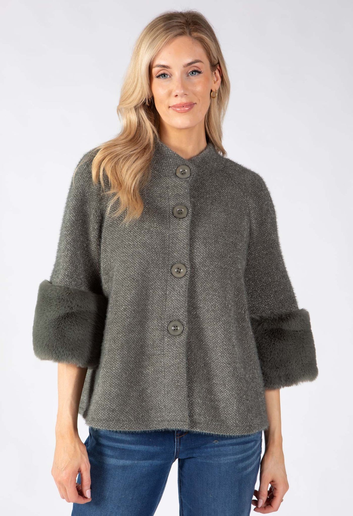 Faux Fur Trim Jacket