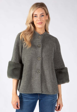 Faux Fur Trim Jacket