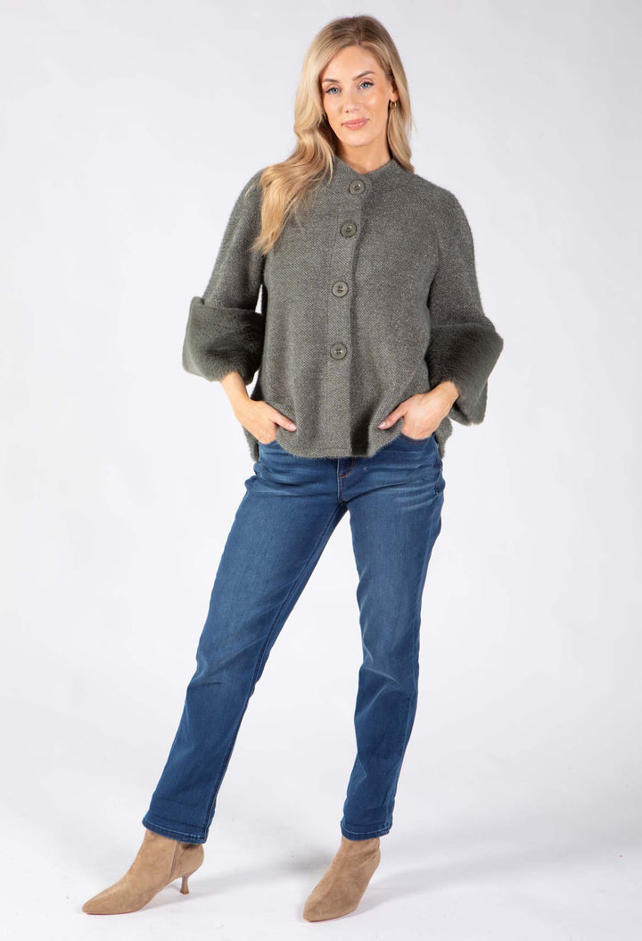 Faux Fur Trim Jacket