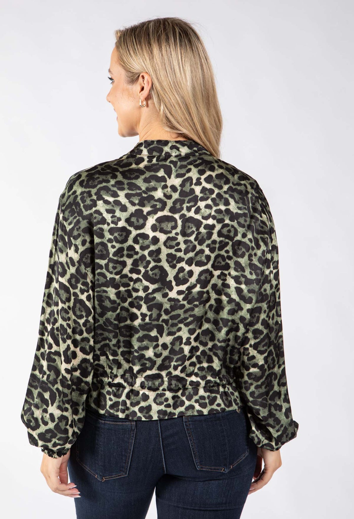 Leopard Print Tie Waist Jacket