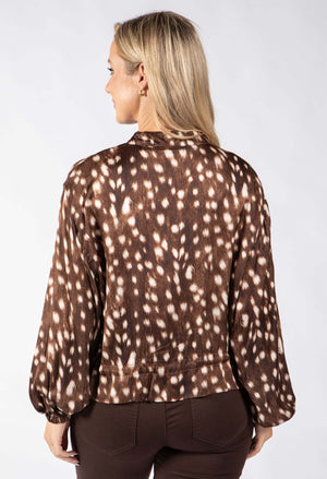 Bambi Print Tie Waist Jacket