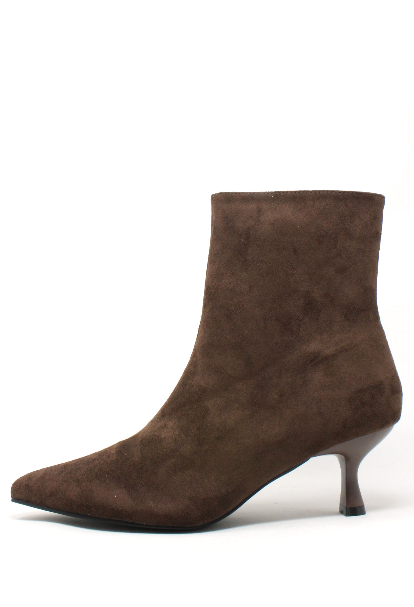 Faux Suede Kitten Boot