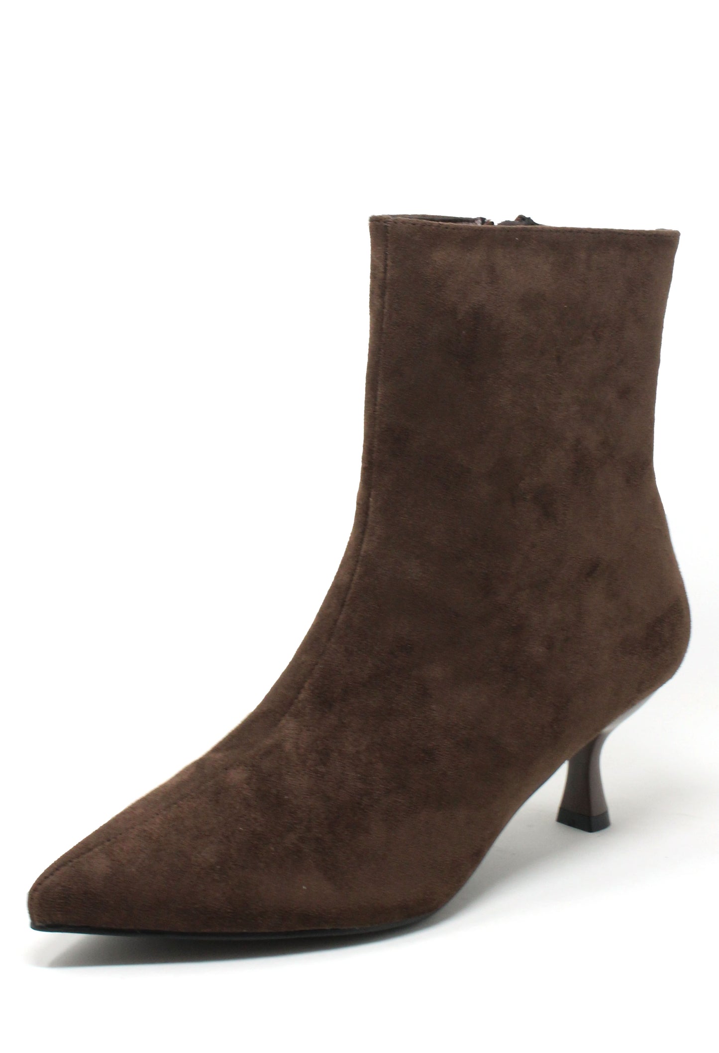 Faux Suede Kitten Boot