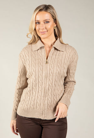 Diana Zip Up Cardigan