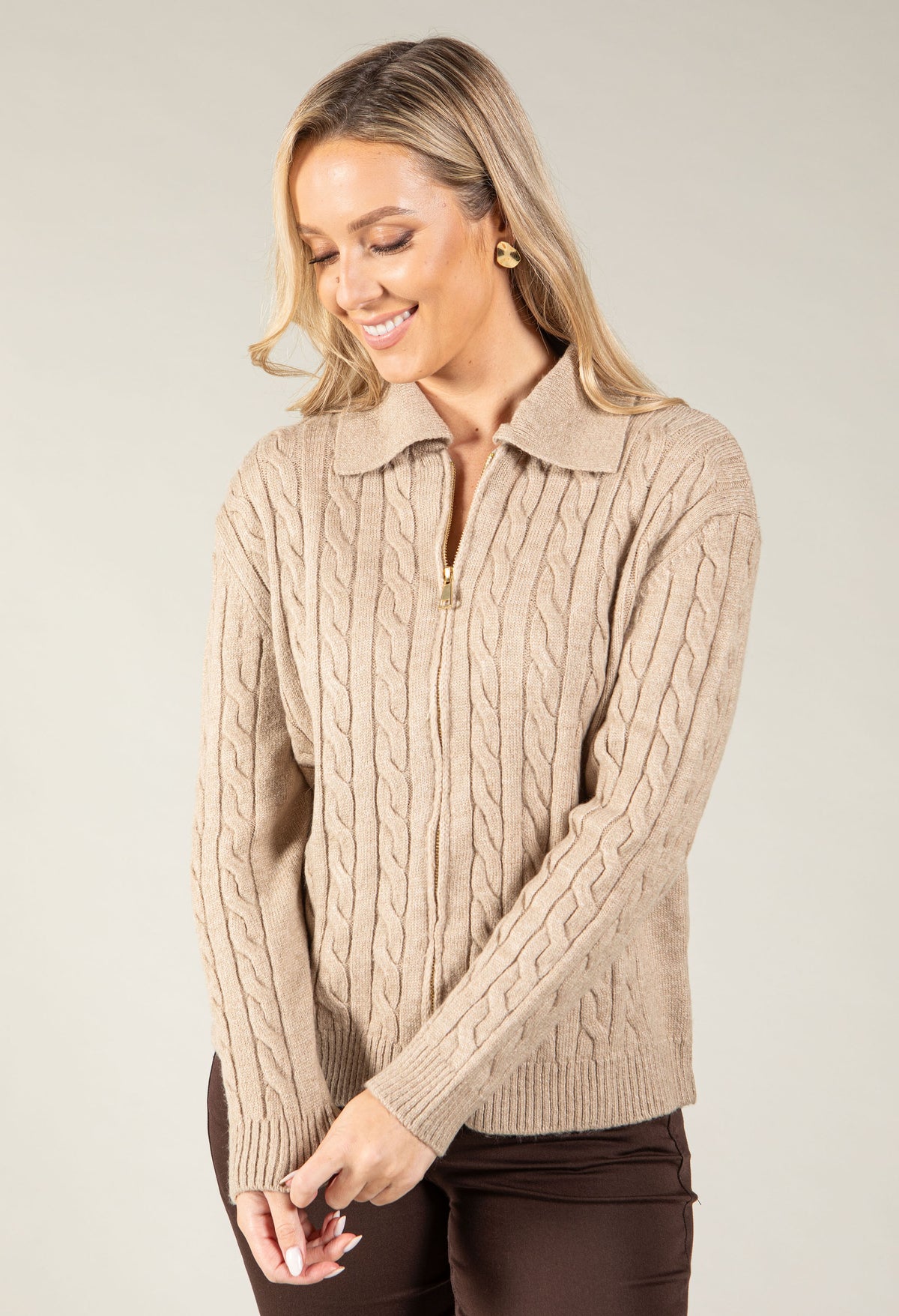Diana Zip Up Cardigan