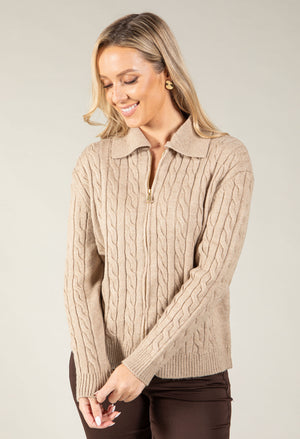 Diana Zip Up Cardigan
