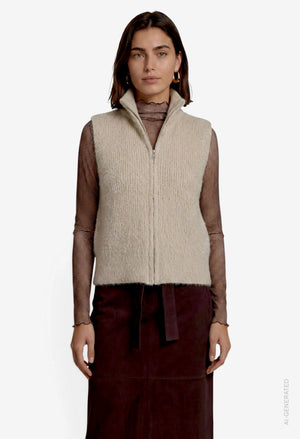 Fluffy Knit Gilet