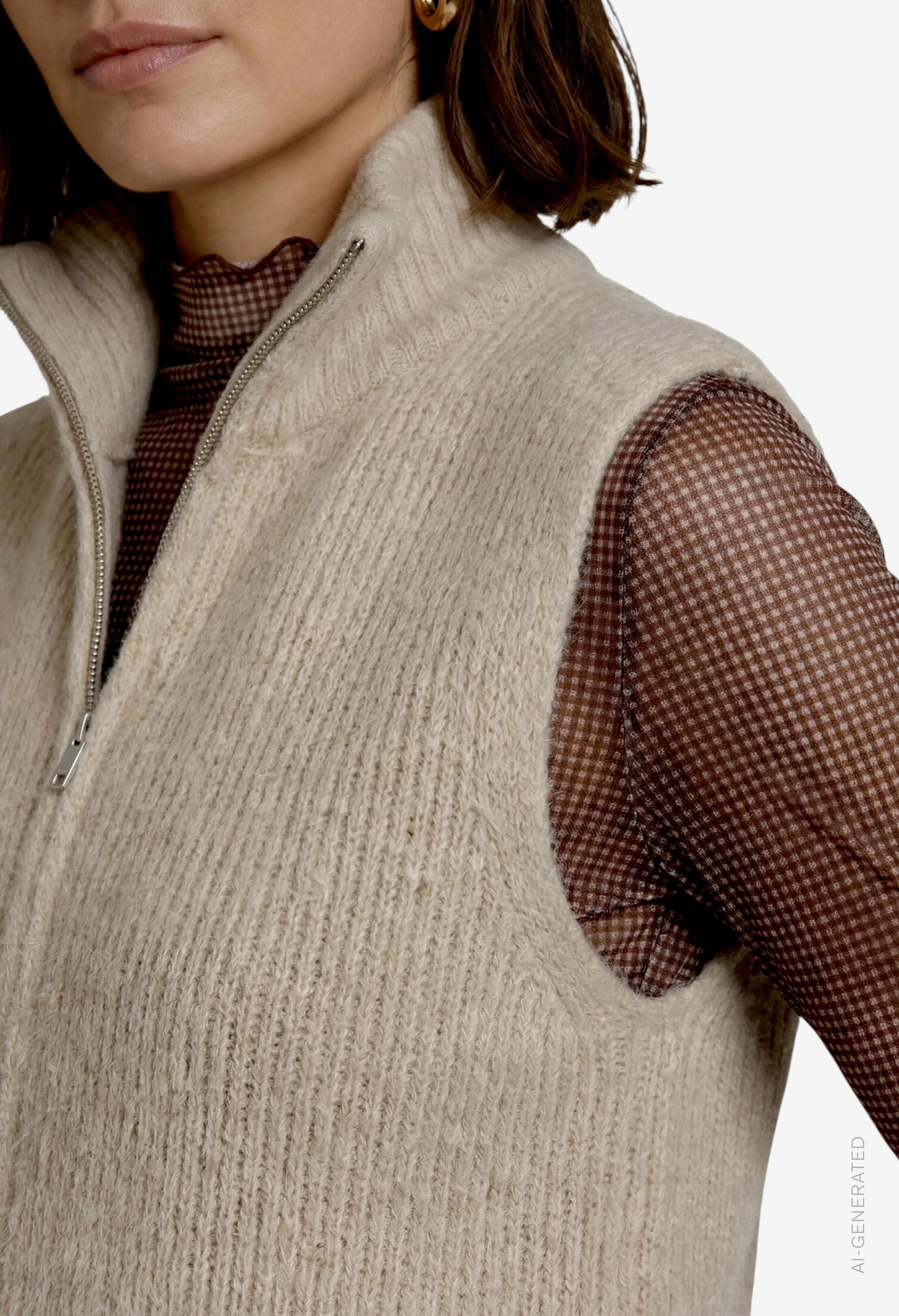 Fluffy Knit Gilet