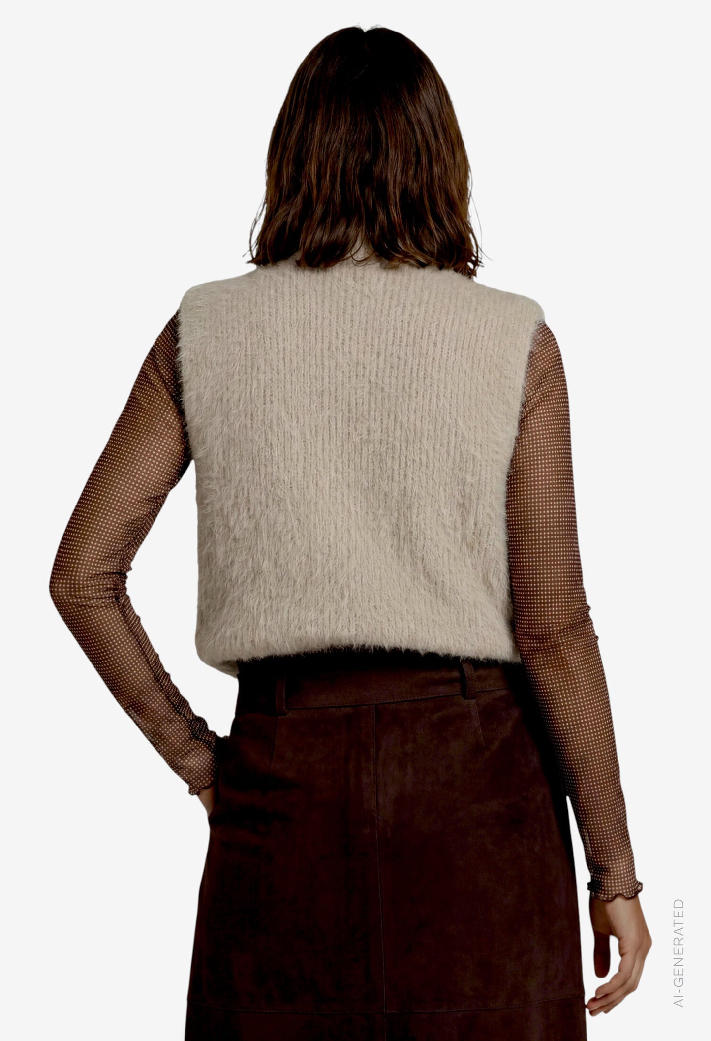 Fluffy Knit Gilet