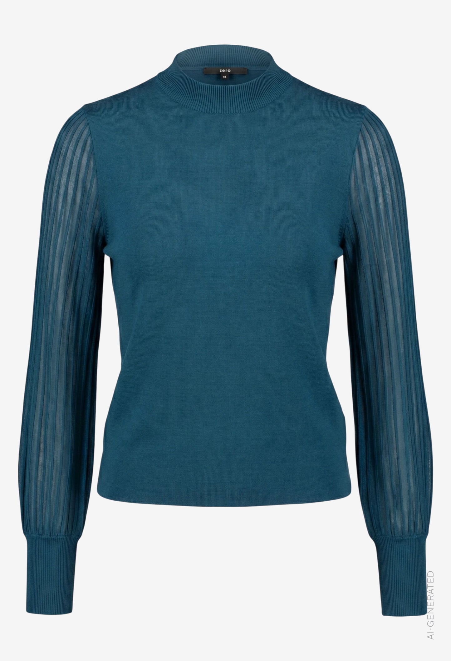 Sheer Sleeve Knit Top