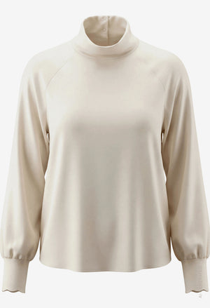 High Neck Satin Blouse
