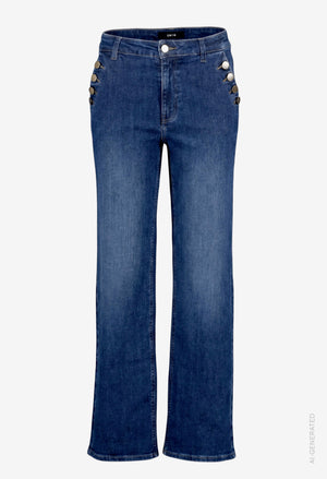 Button Detail Jeans