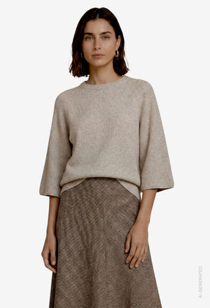 Batwing Sleeve Knit Jumper