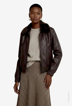 Faux Leather Jacket