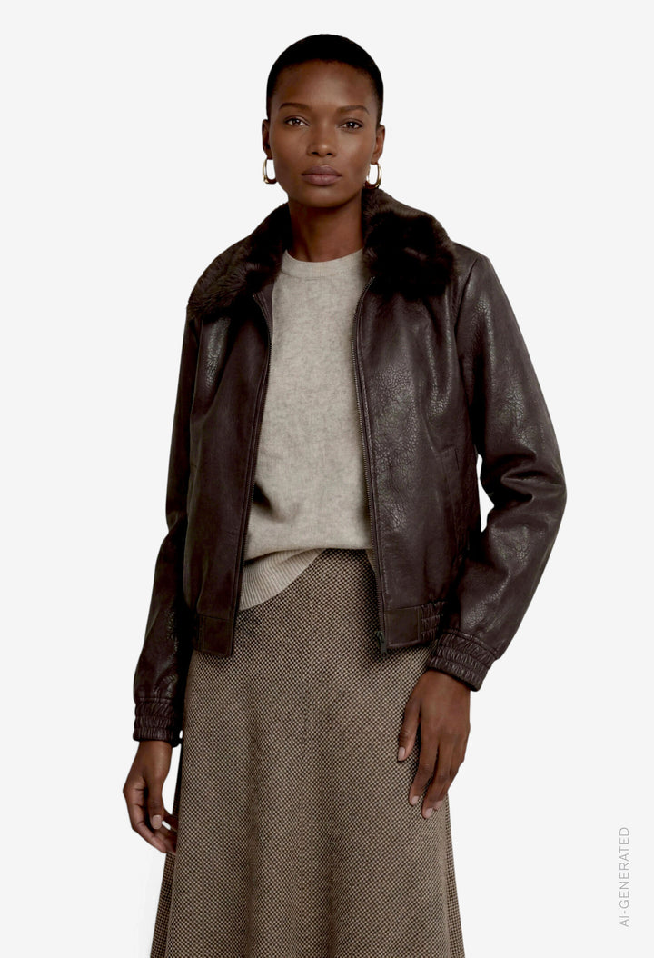 Faux Leather Jacket