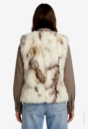 Animal Print Faux Fur Gilet