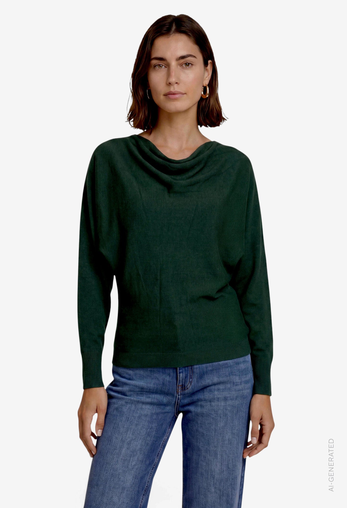 Cowl Neck Knit Jumper