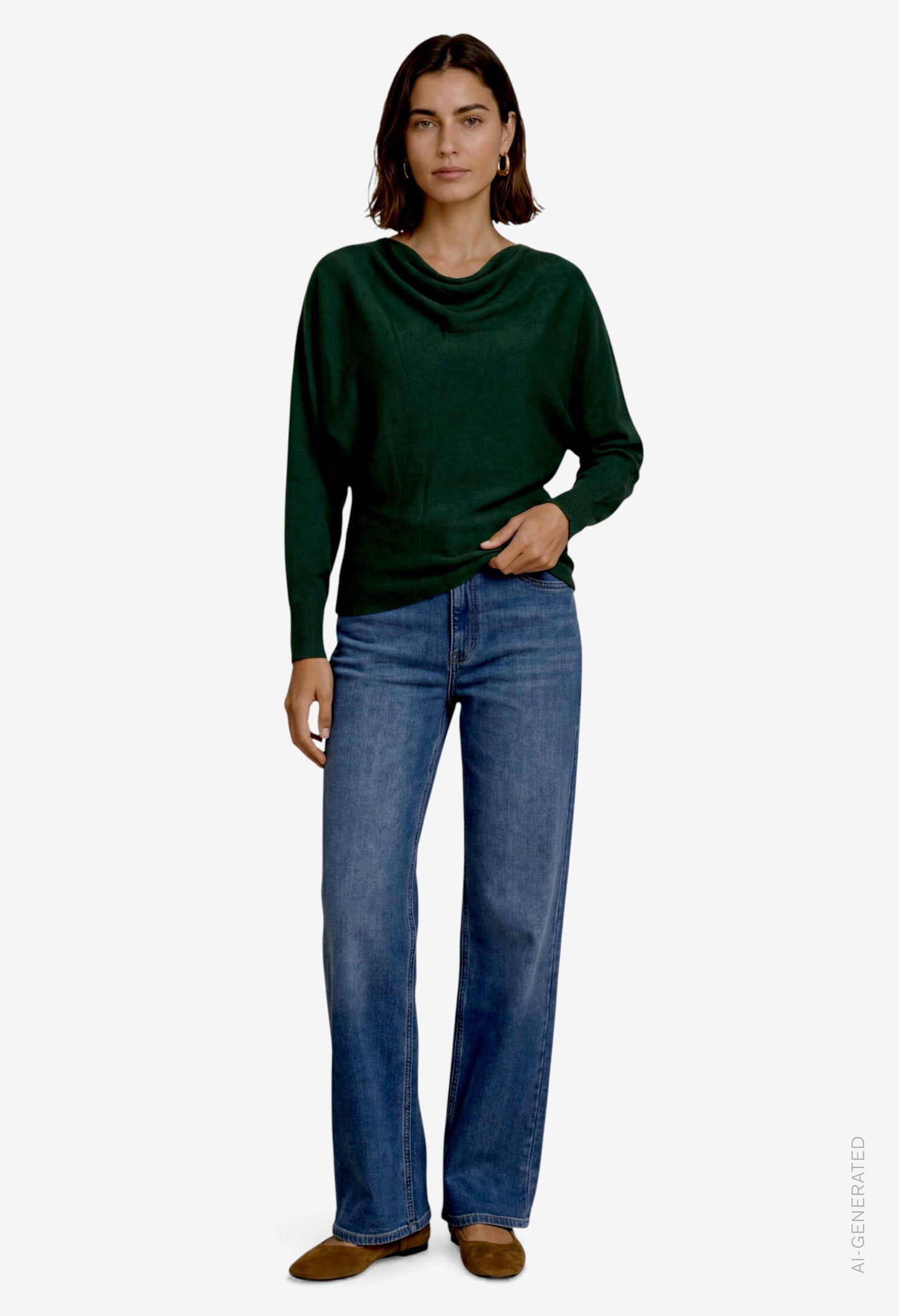 Cowl Neck Knit Jumper