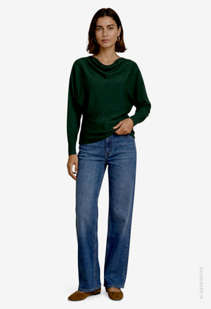 Cowl Neck Knit Jumper