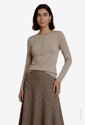 Button Detail Knit Top
