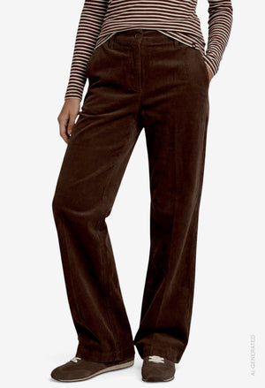Corduroy Wide Leg Trousers