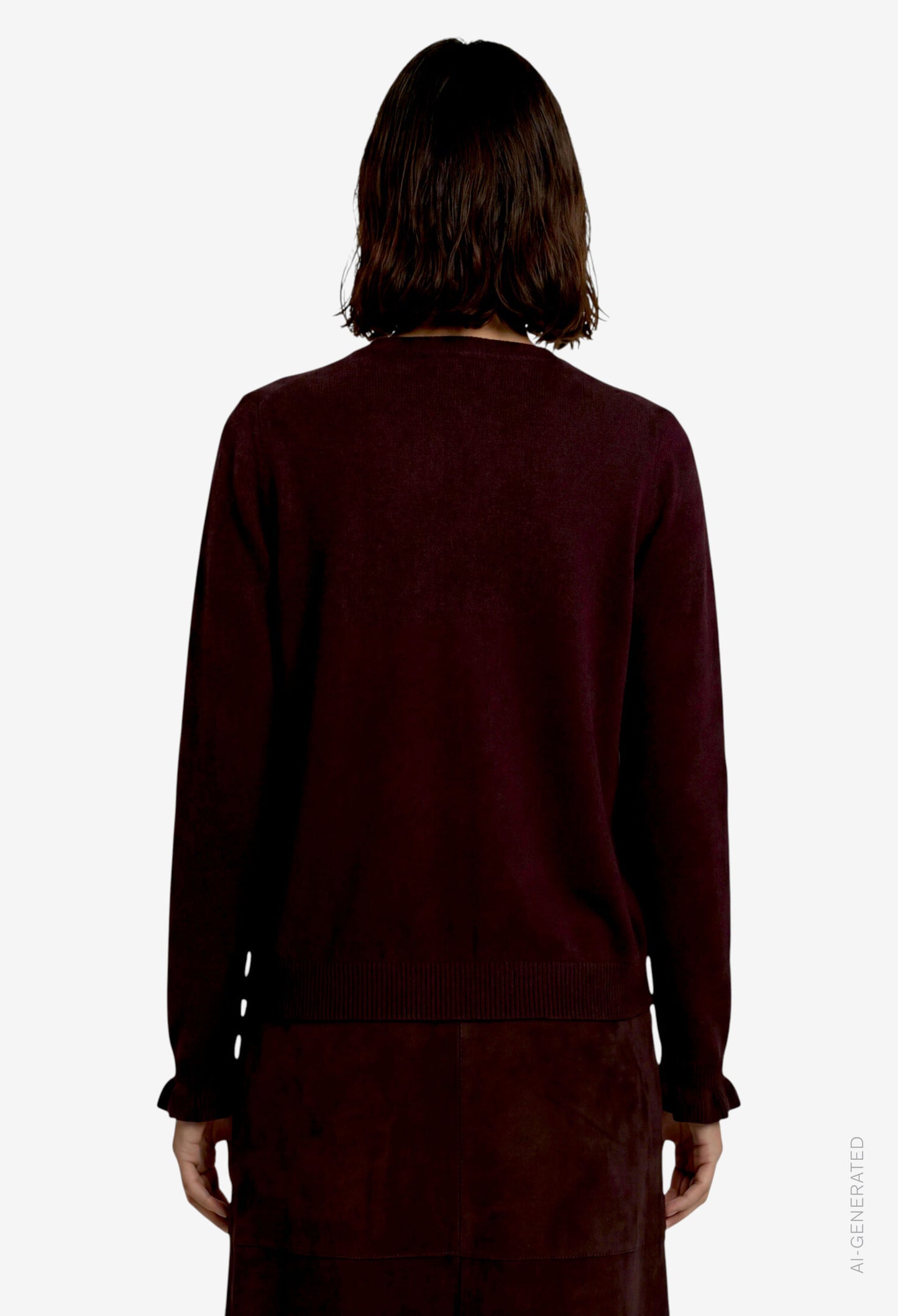 Frill Detail Knit Cardigan