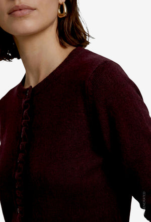 Frill Detail Knit Cardigan