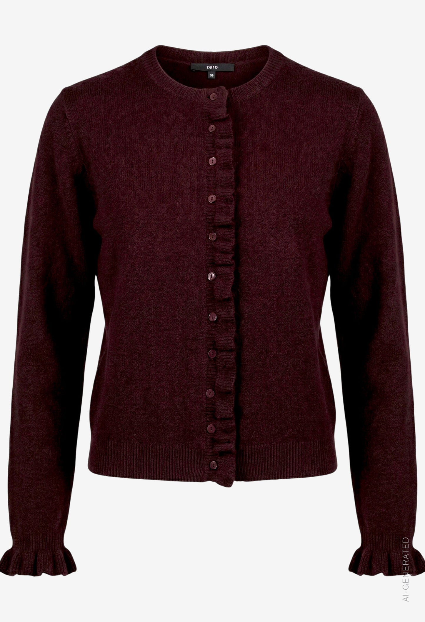 Frill Detail Knit Cardigan
