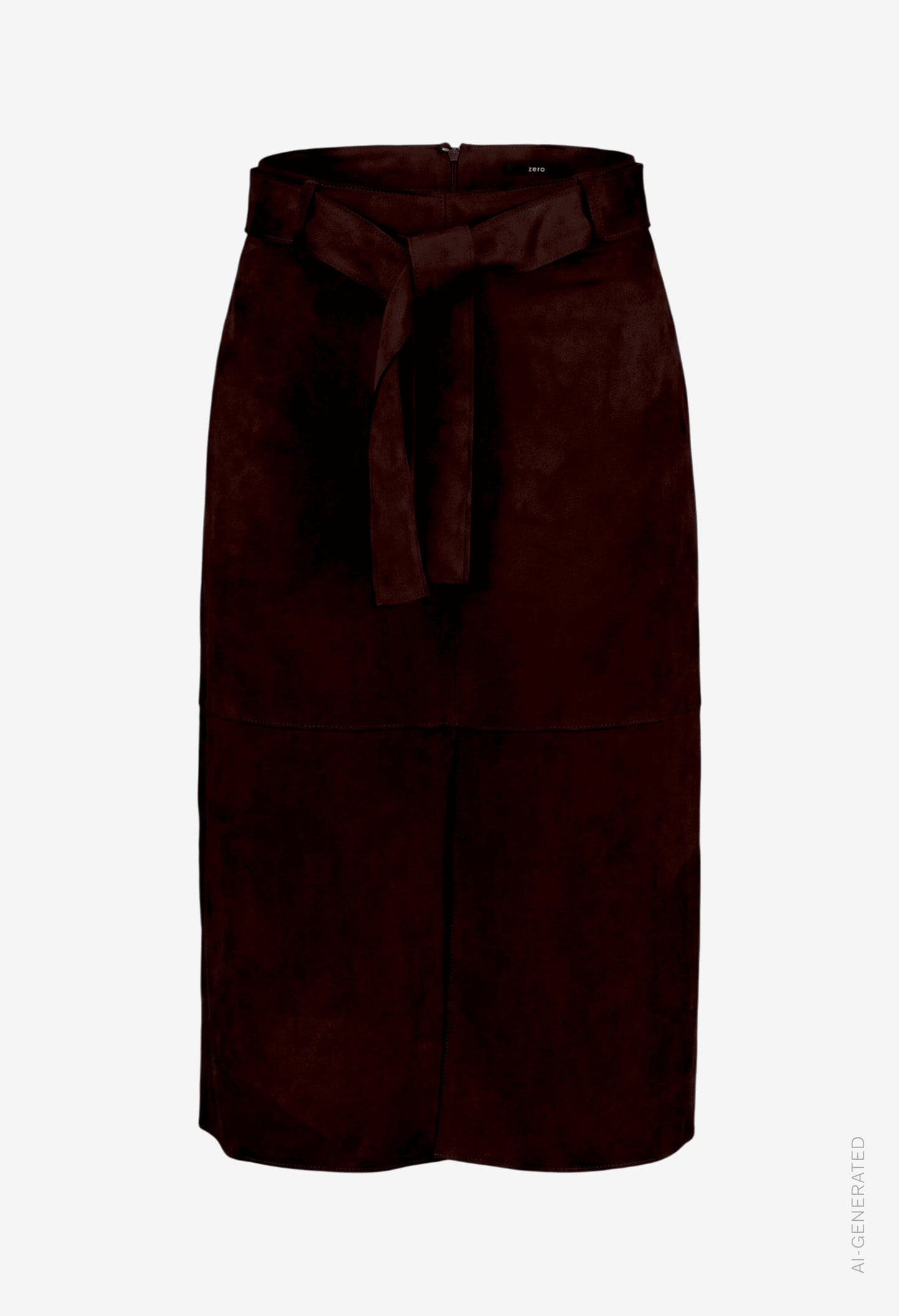 Faux Suede Midi Skirt