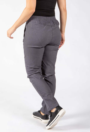 Pinstripe Pull On Trousers